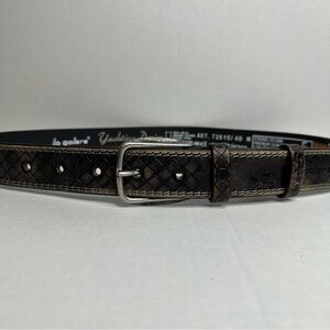 La Galere Handmade Leather Yachting Denim Vintage Limited Edition Brown Belt M